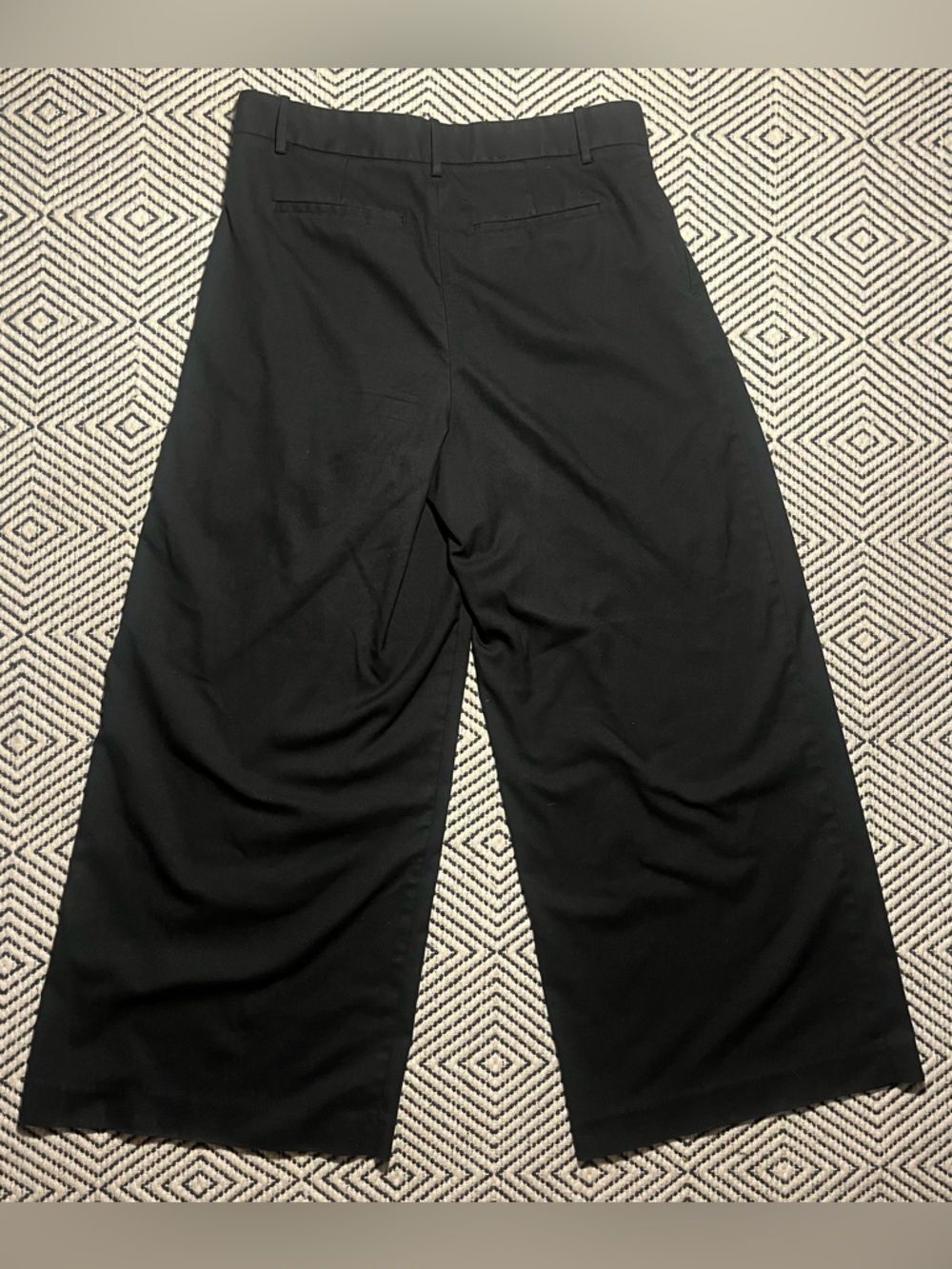 Classic black high waist pleated wide leg trousers Madewell size 10 - Picture 2 of 7